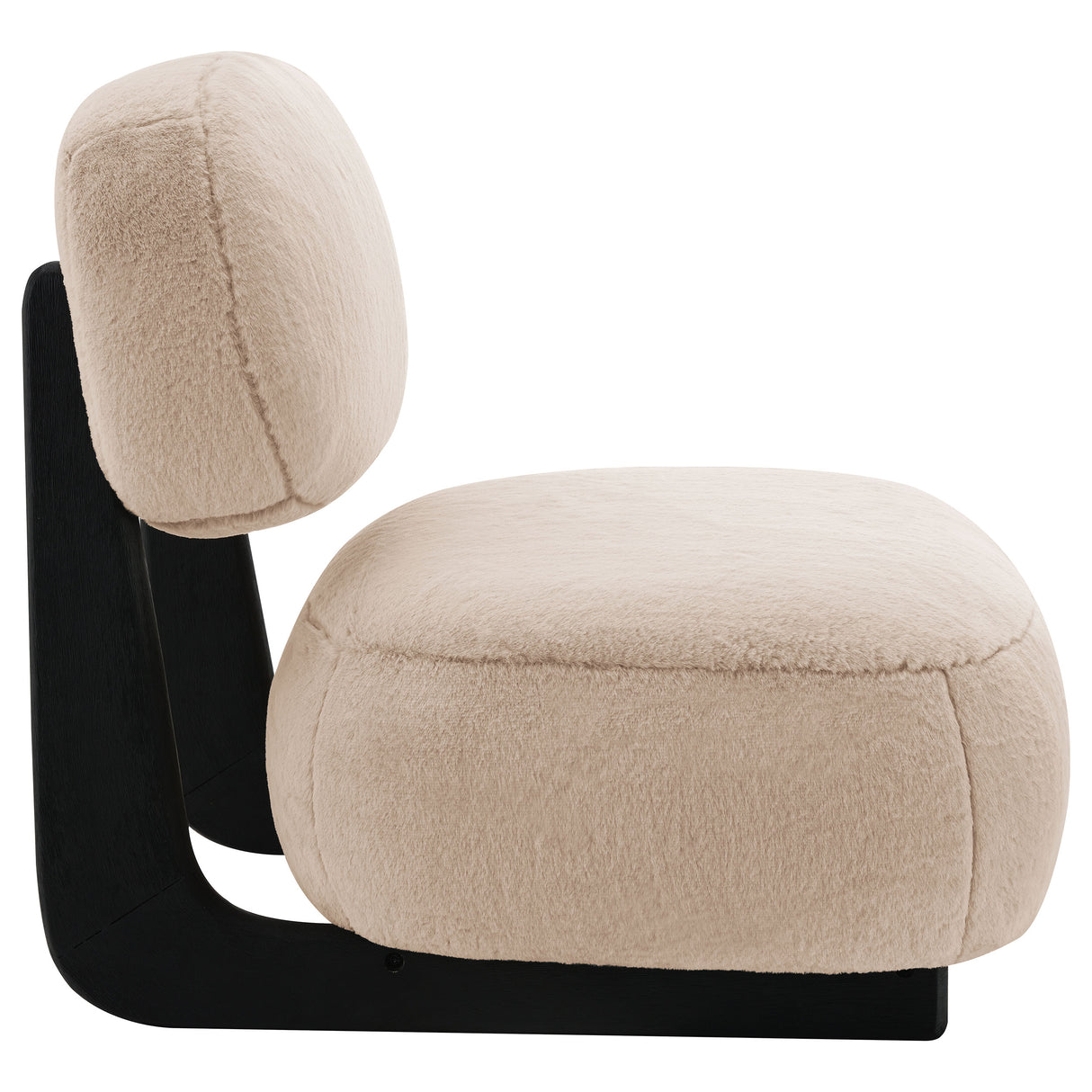 Duffie Upholstered Armless Accent Chair in Camel