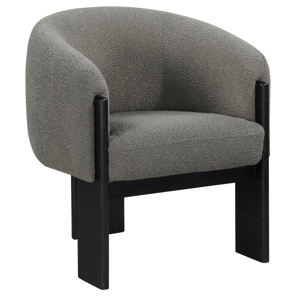 Valdez Boucle Upholstered Barrel Back Accent Chair