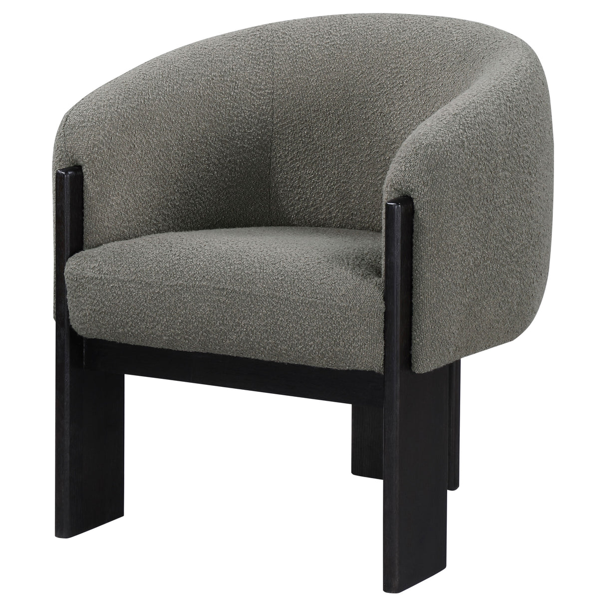 Valdez Boucle Upholstered Barrel Back Accent Chair
