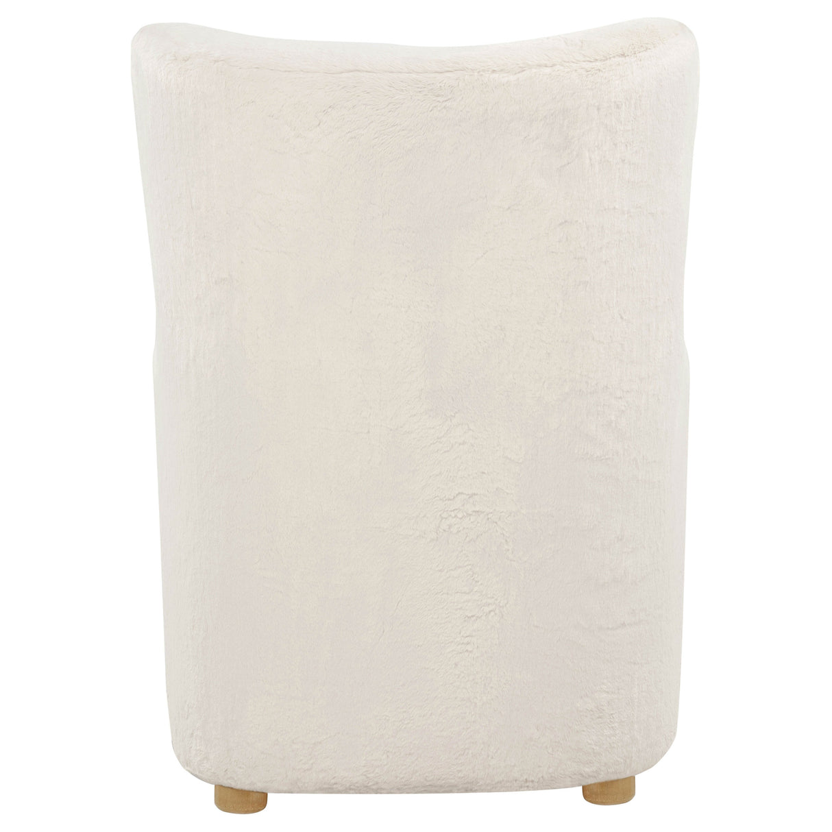 Thornton Ivory Faux Fur Wingback Accent Chair