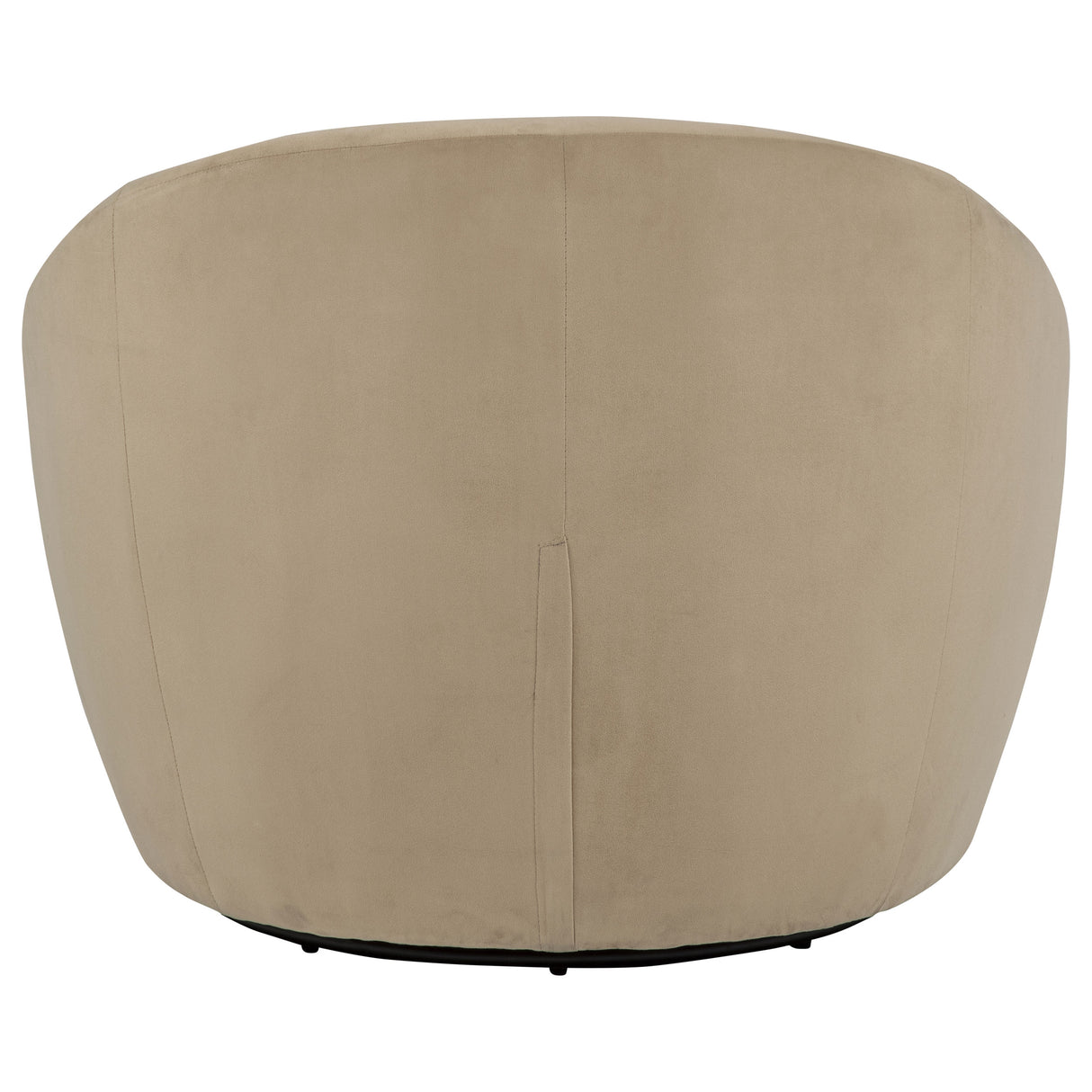 Myernick Camel Velvet Swivel Barrel Accent Chair