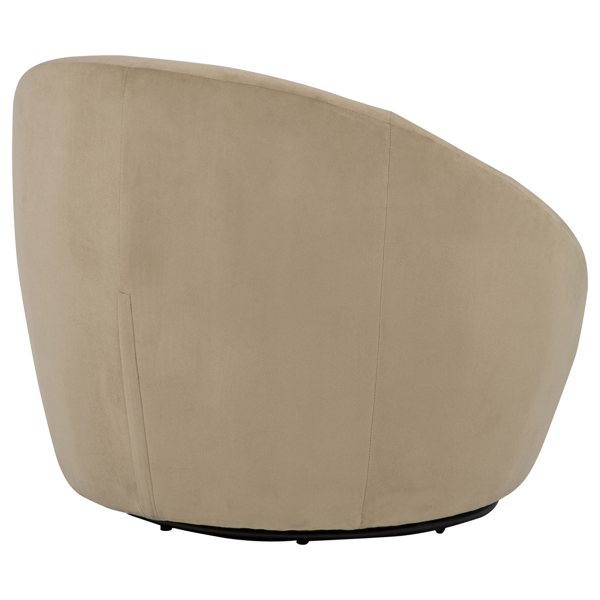 Myernick Camel Velvet Swivel Barrel Accent Chair