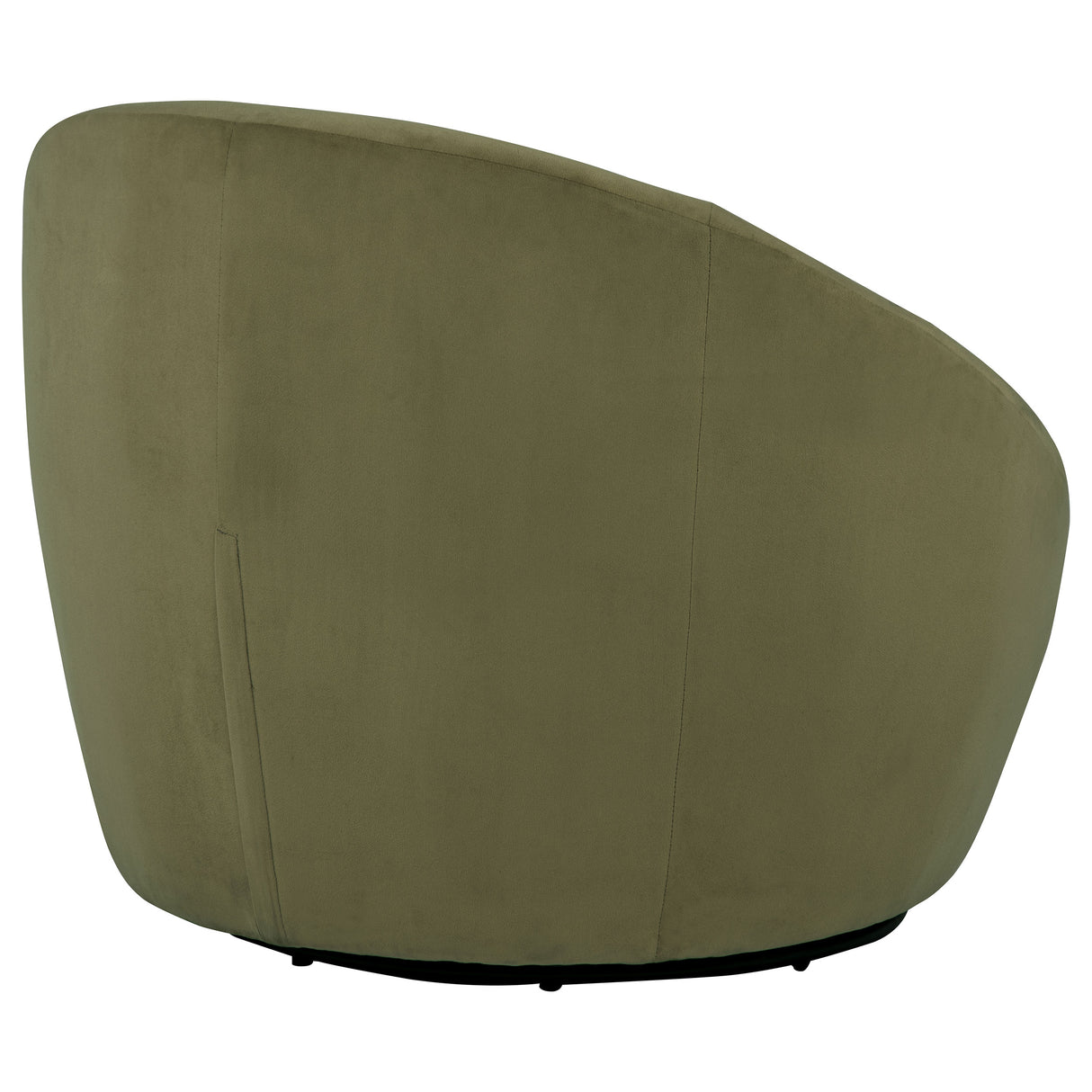Myernick Olive Velvet Swivel Barrel Accent Chair