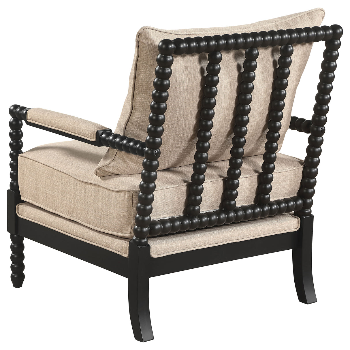 Blanchett Bobbin Accent Chair - Beige and Black Fabric