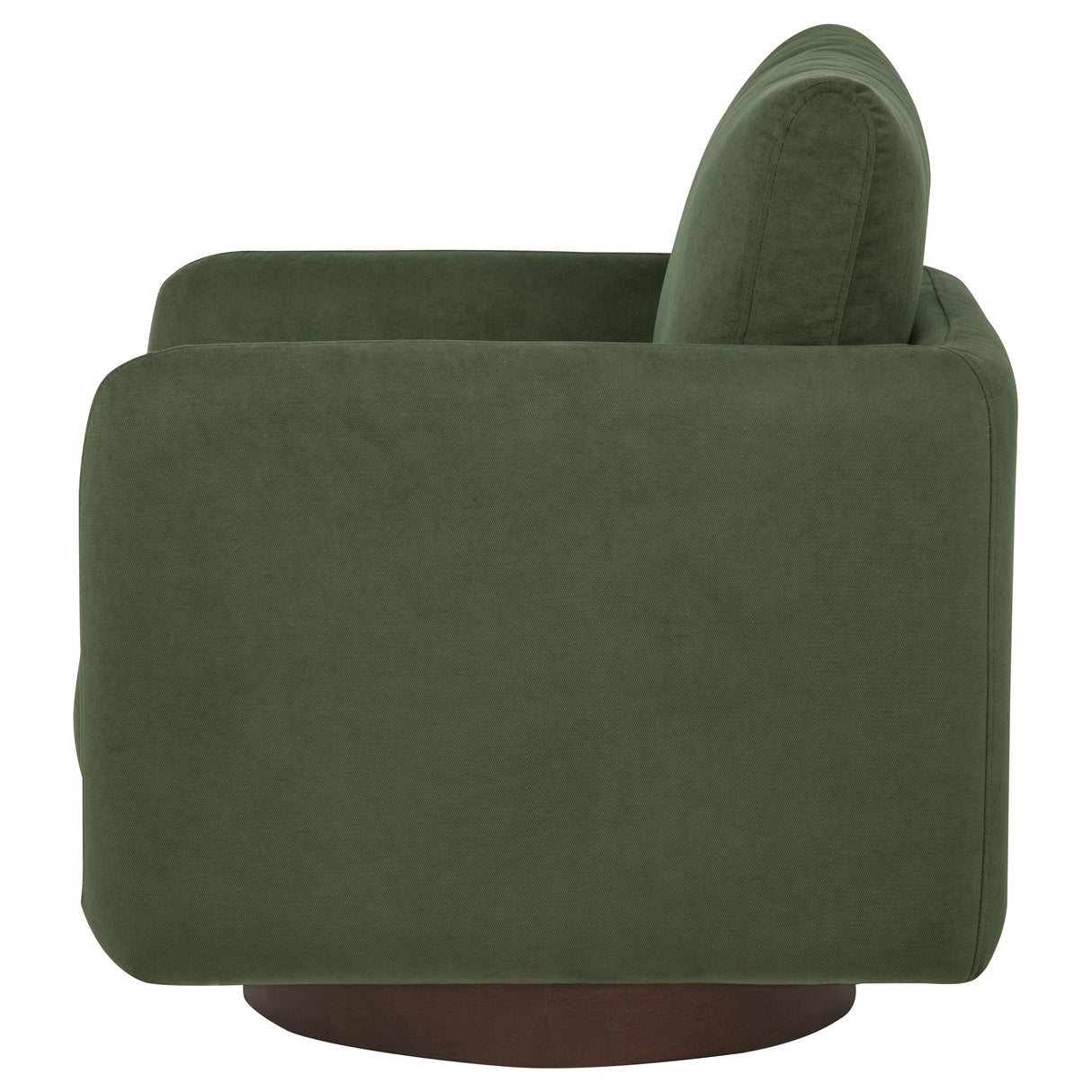 Iris Matcha Fabric Swivel Accent Chair with Pedestal Base