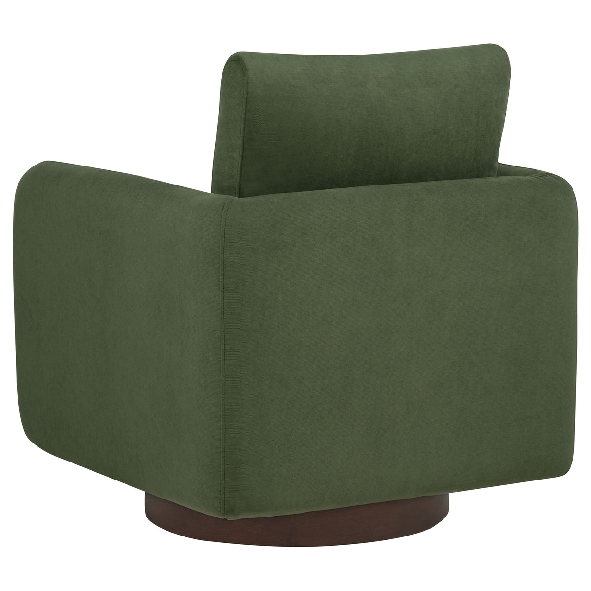 Iris Matcha Fabric Swivel Accent Chair with Pedestal Base