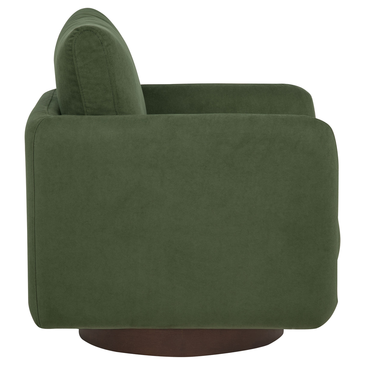 Iris Matcha Fabric Swivel Accent Chair with Pedestal Base
