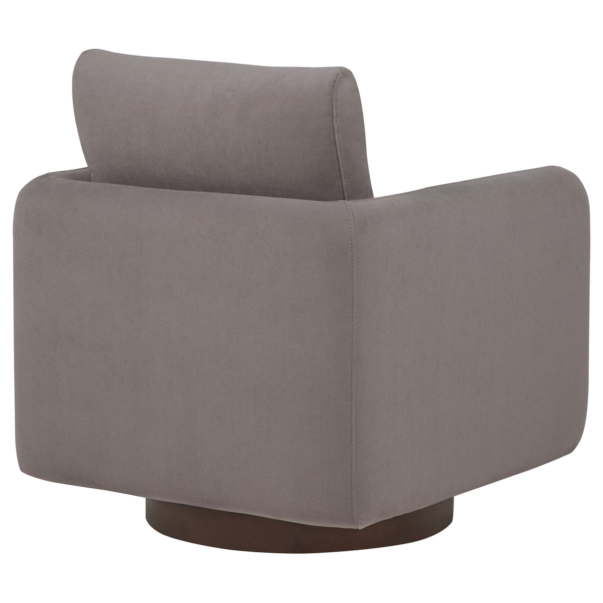 Iris Stone Fabric Swivel Accent Chair with Pedestal Base