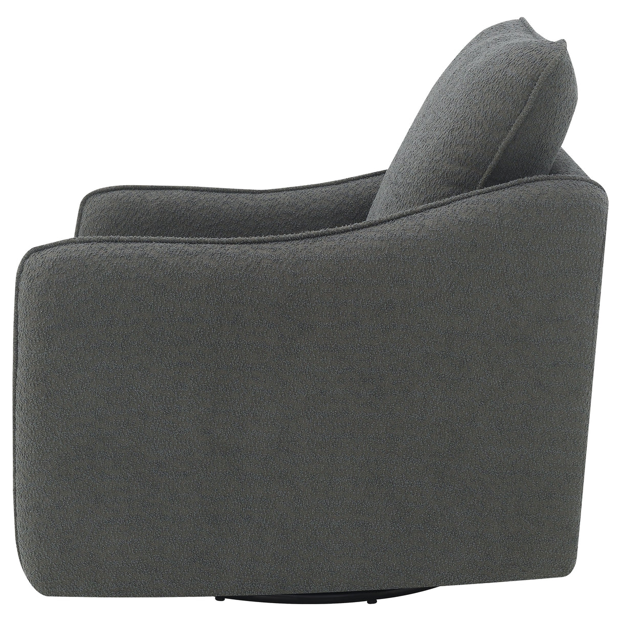 Madia Upholstered Swivel Glider Chair - Charcoal
