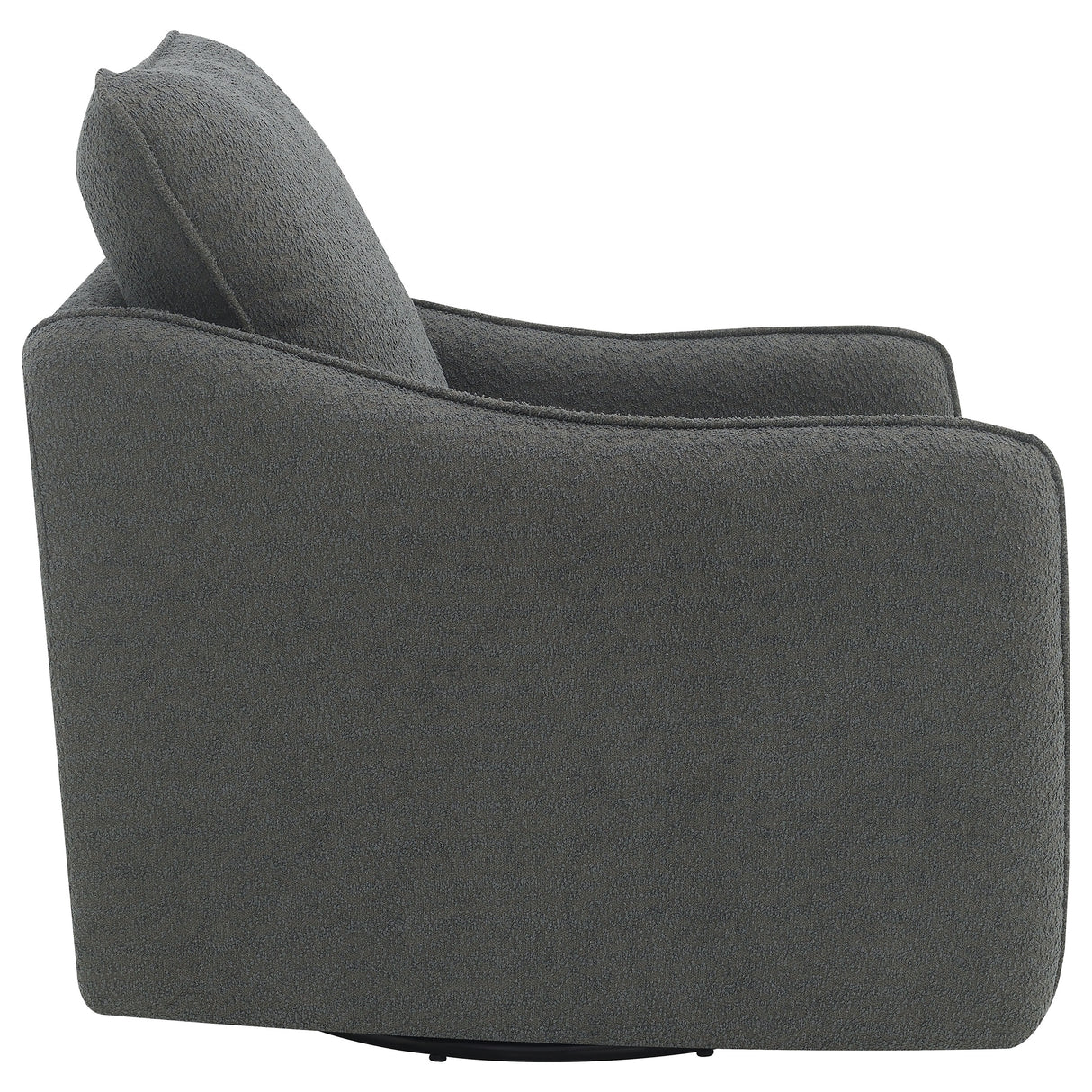Madia Upholstered Swivel Glider Chair - Charcoal