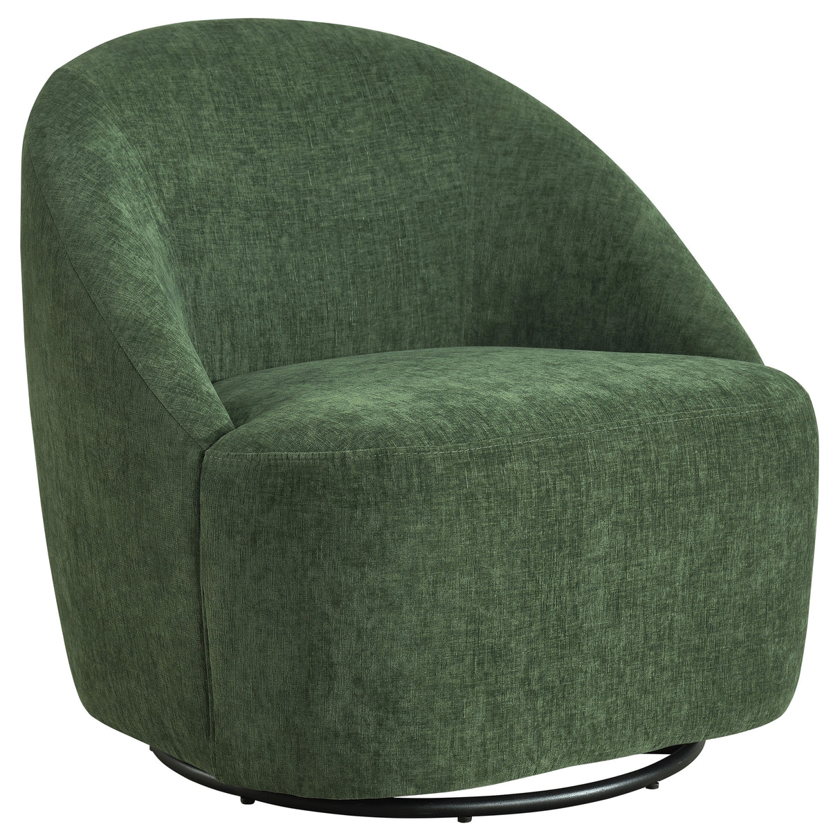Leon Green Chenille Upholstered Swivel Accent Chair