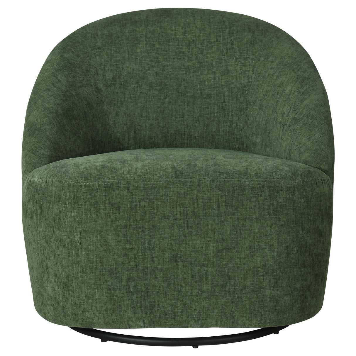 Leon Green Chenille Upholstered Swivel Accent Chair