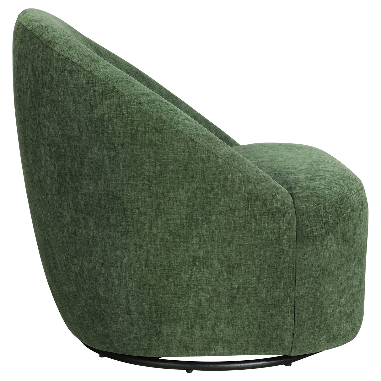 Leon Green Chenille Upholstered Swivel Accent Chair