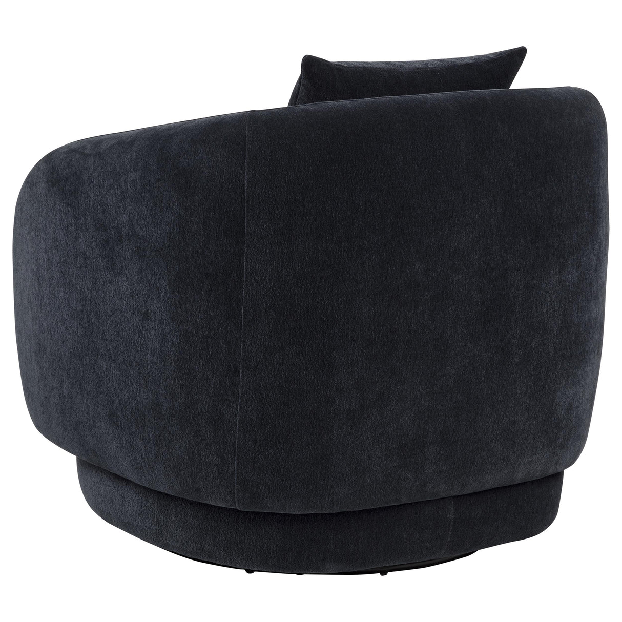 Arnaud Navy Chenille Upholstered Swivel Accent Chair
