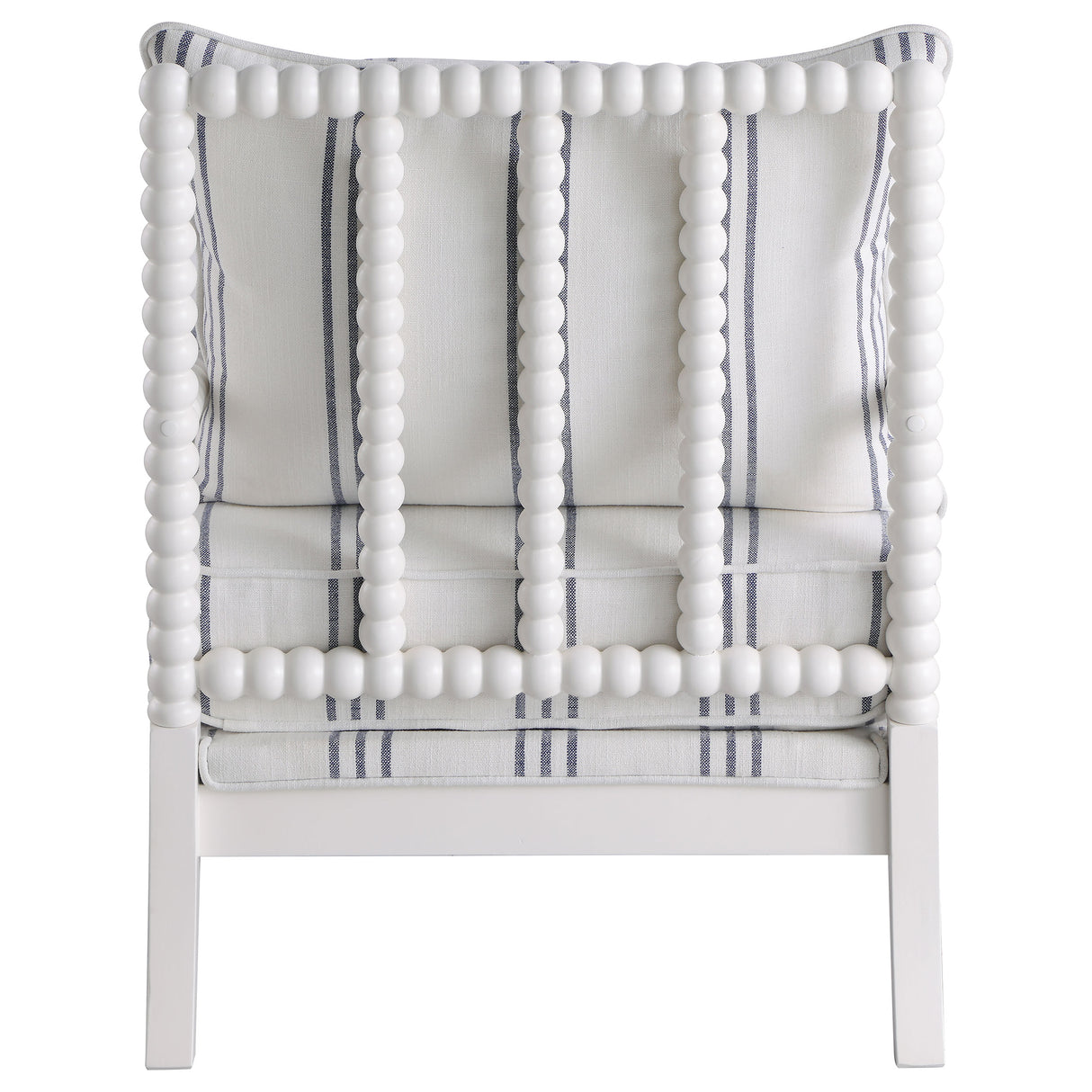 Blanchett Upholstered Bobbin Accent Chair in White