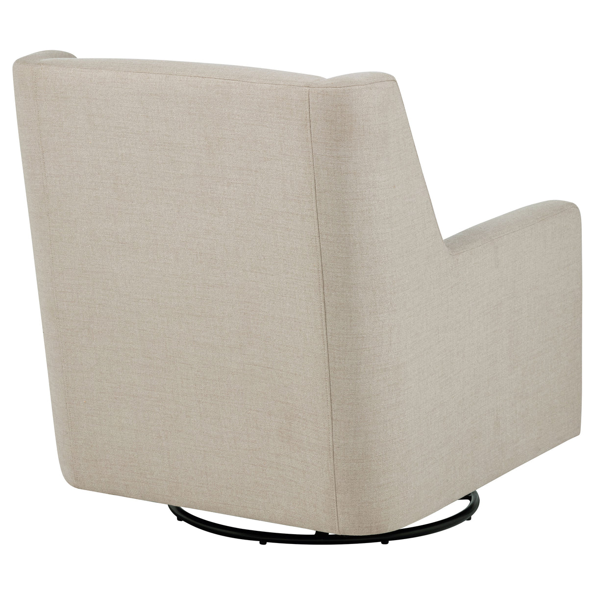 Sorrel Fabric Upholstered Swivel Glider Arm Chair, Latte