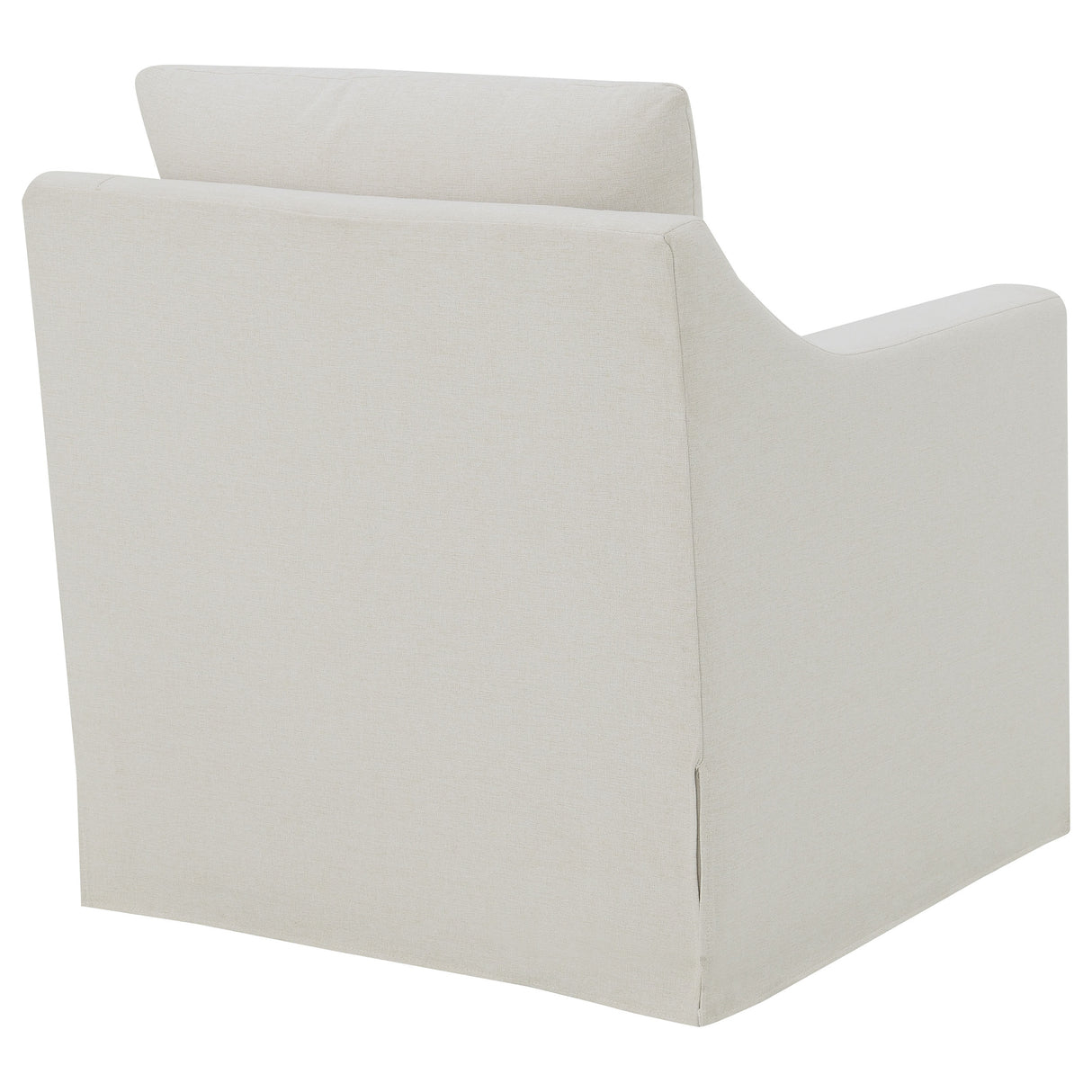 Winter Upholstered Sloped Arm Accent Swivel Chair - Beige