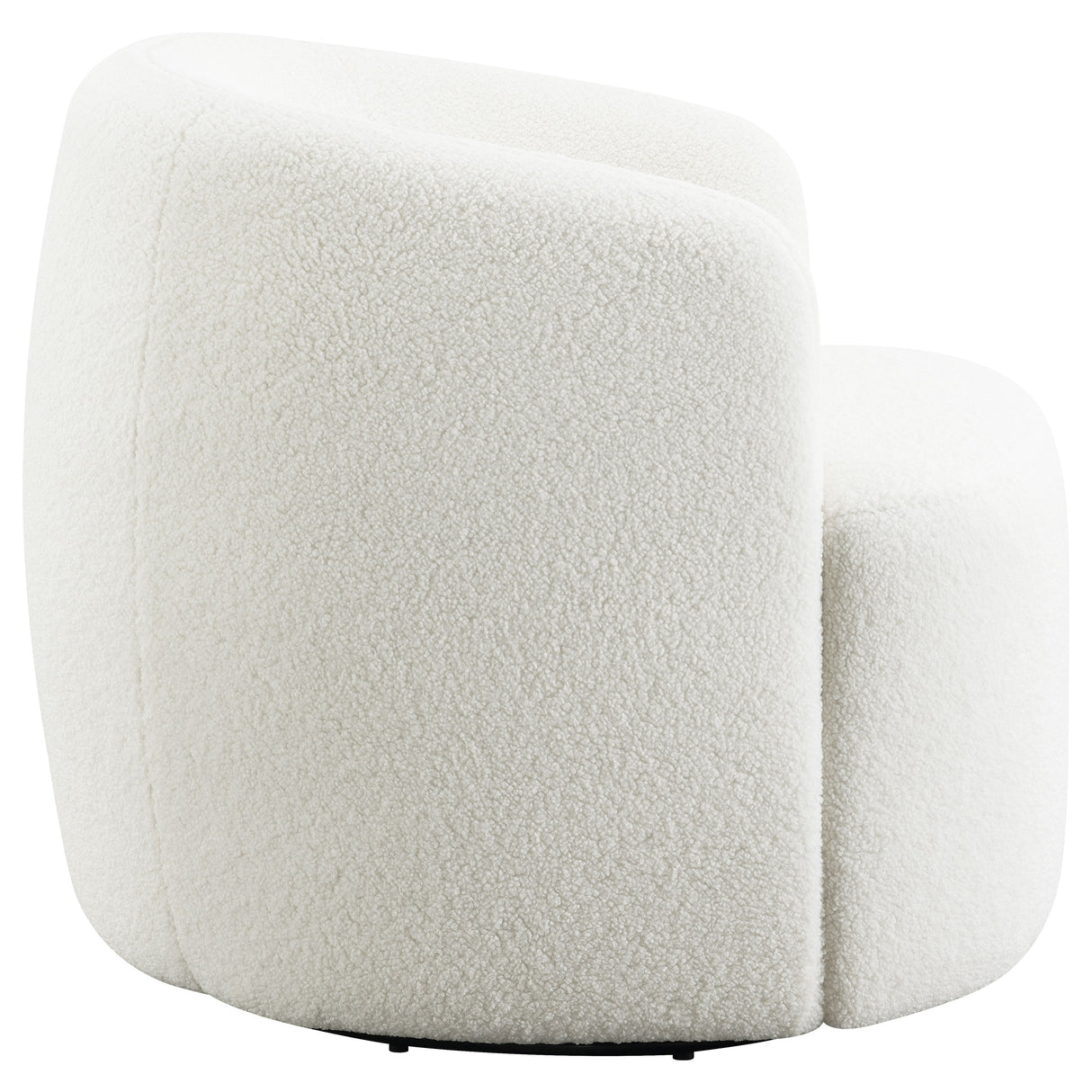 Hudson Faux Sheepskin Swivel Chair - Ivory