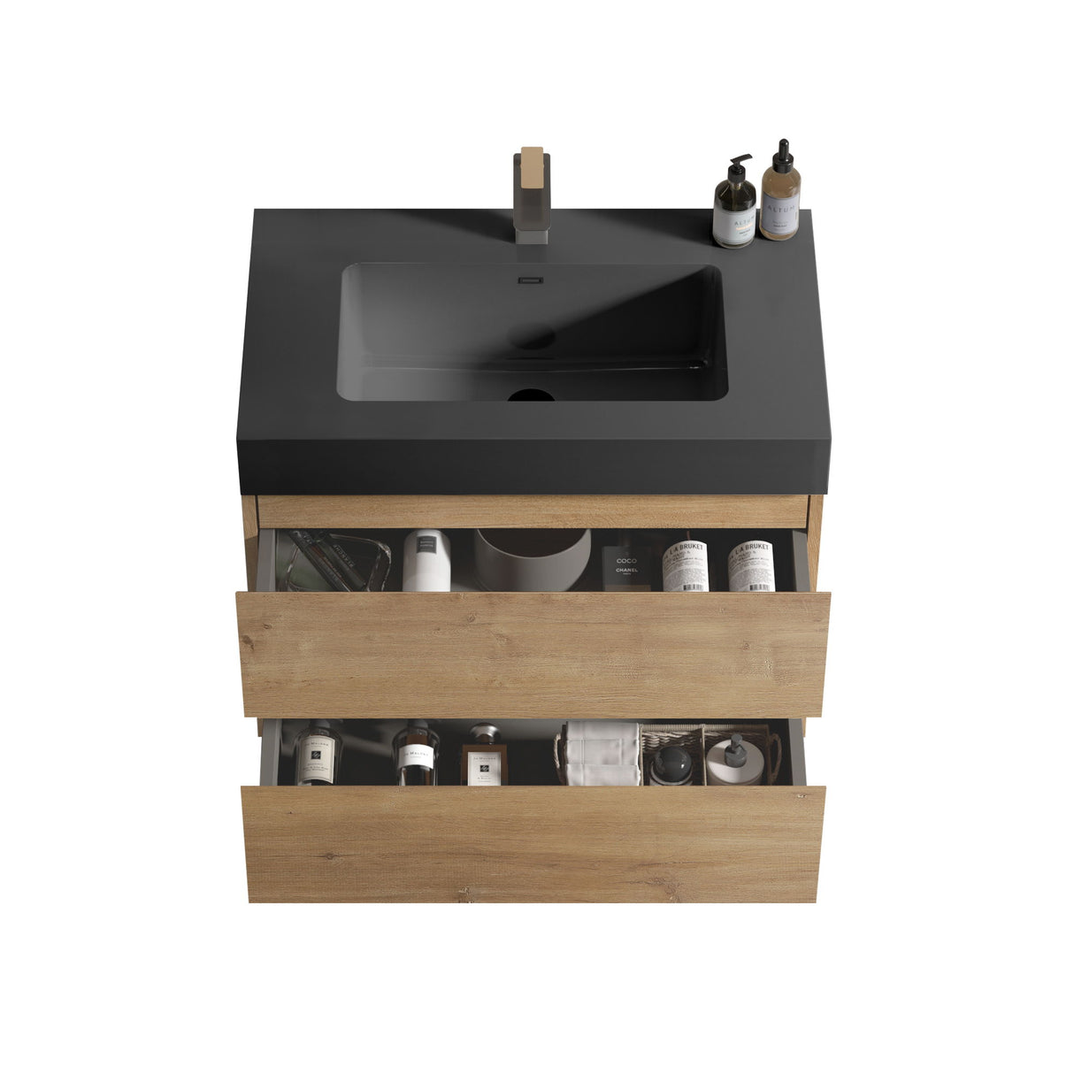 Alice - Bathroom Vanity With Sink, Large Storage, Wall Mounted