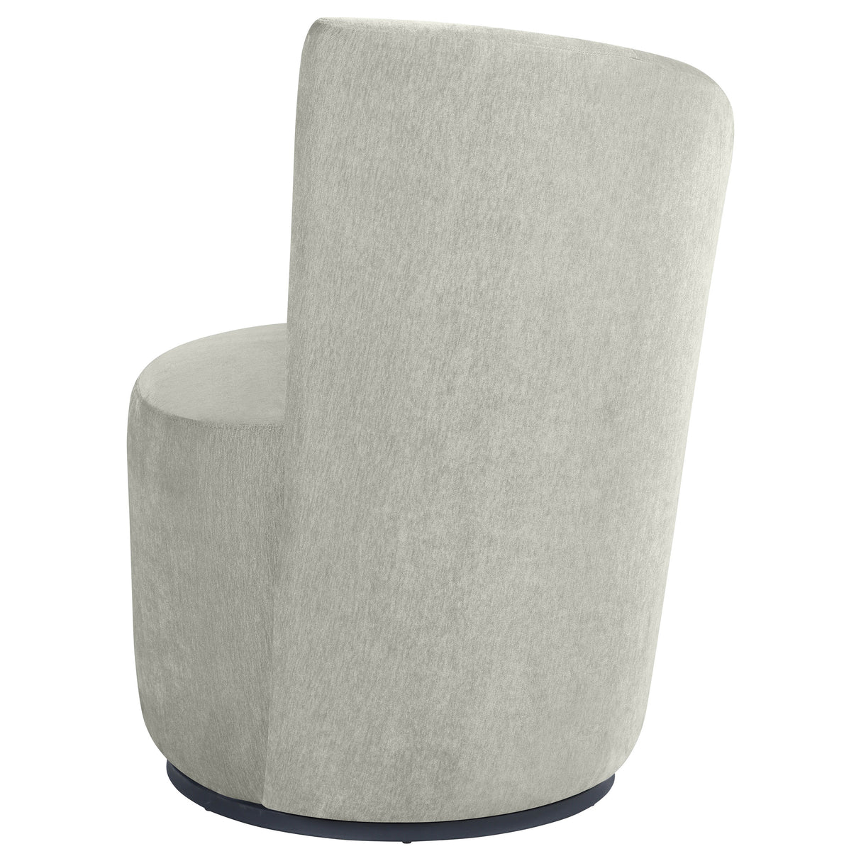 Nueva Velvet Swivel Accent Chair with Curved Backrest, Dove Grey