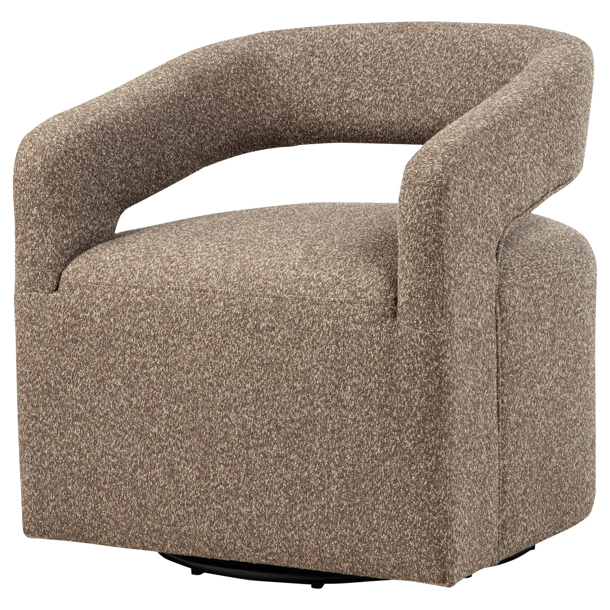 Westhill Boucle Swivel Accent Chair in Rocky Road