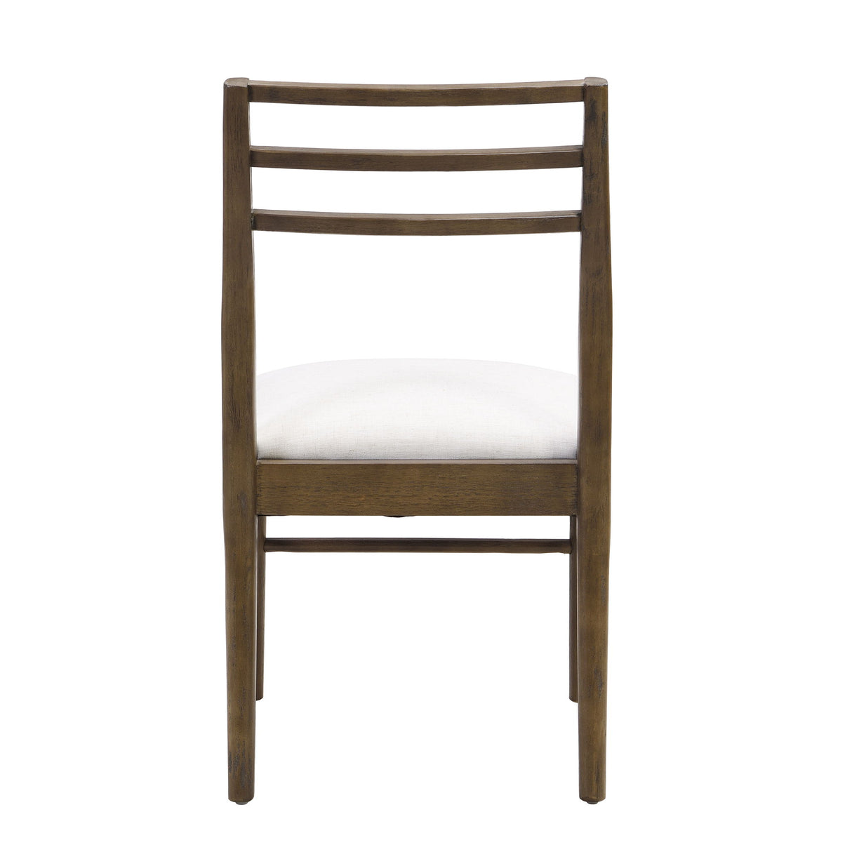 Farmhouse Style Dining Chair Set With Ladder Back Design - Beige