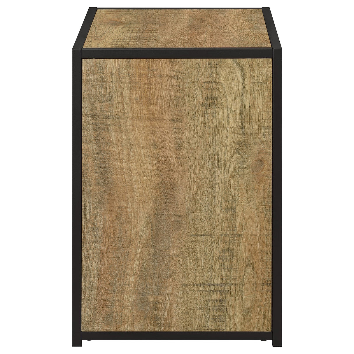Martino Mango and Black Shoe Storage Entryway Bench with Cabinet