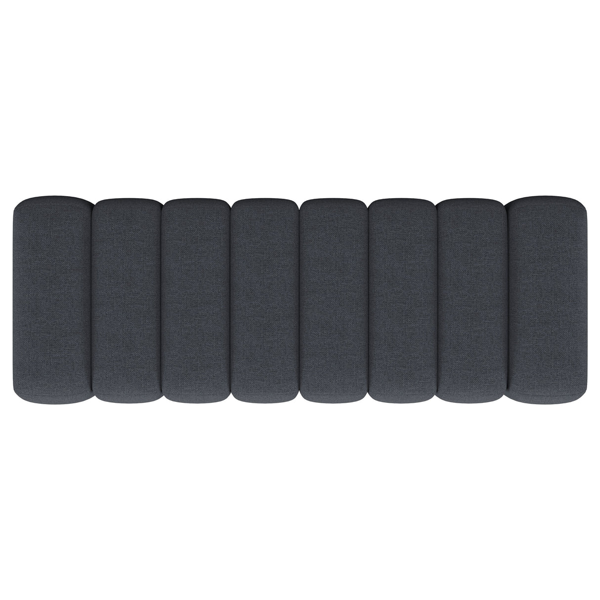 Charcoal Fabric Tufted Accent Bench with Undulating Silhouette