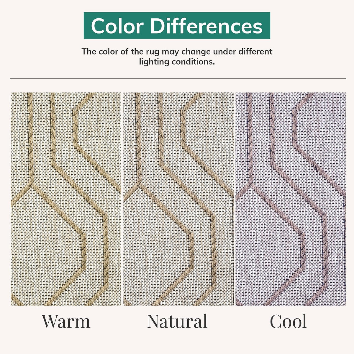 LUXE WEAVERS Moroccan Trellis Washable Area Rug Beige 5x7