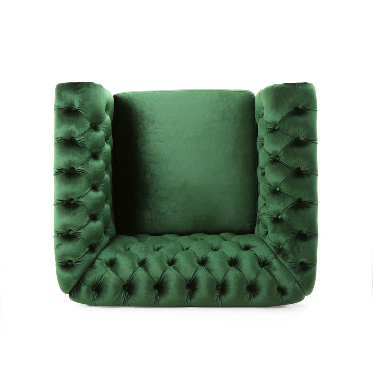 Nexuson - Upholstered Chesterfield Chair With Deep Tufted And Nailhead Trim