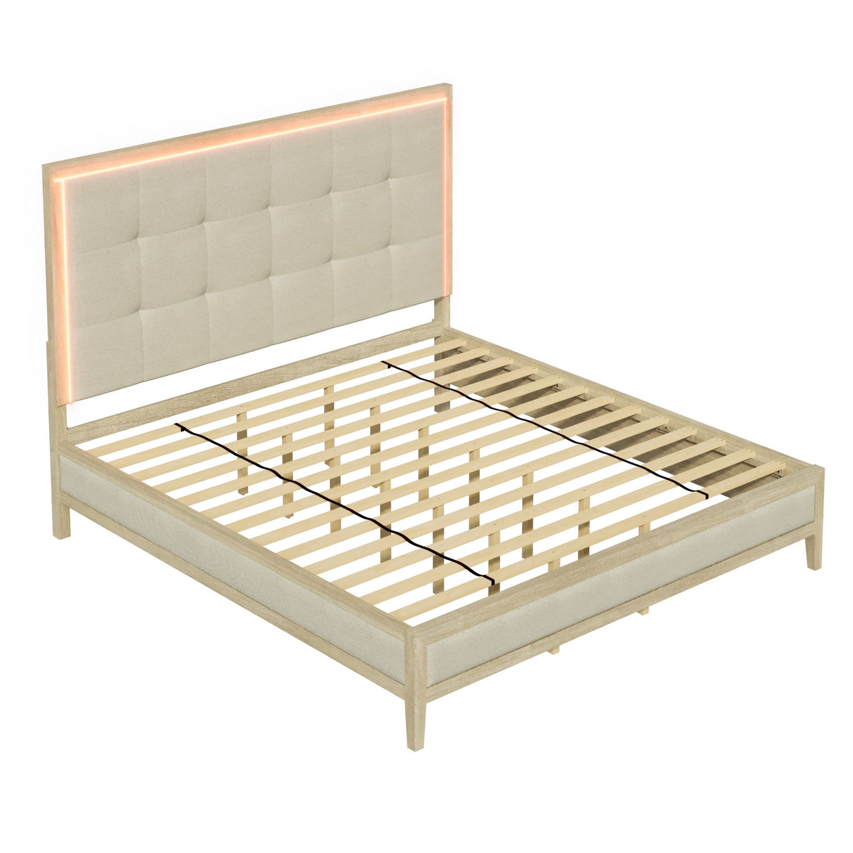 Adeline - Bed With LED Light (Low Footboard)