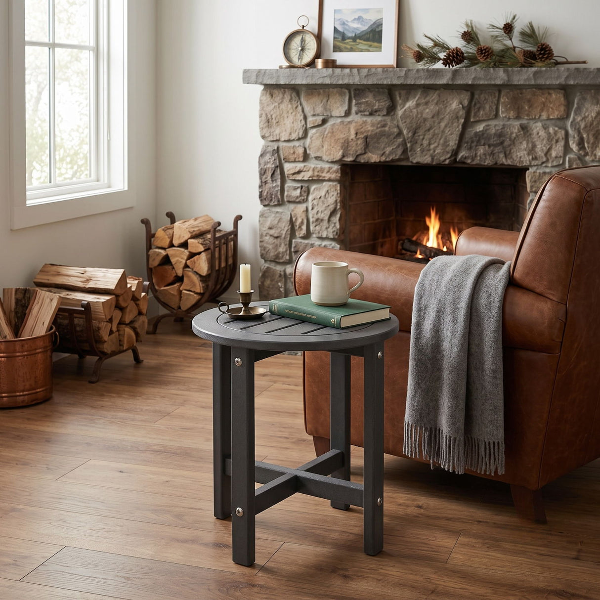 Round Outdoor Side Table
