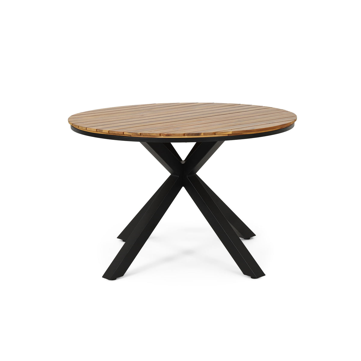 Outdoor Dining Table - Teak / Black