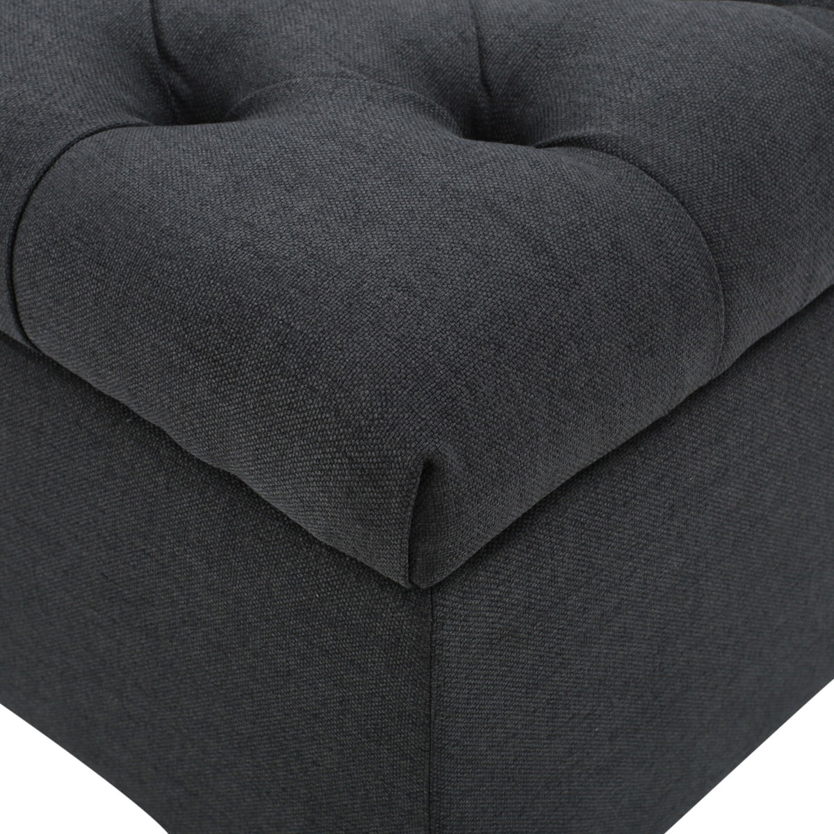 Glouster - Contemporary Storage Ottoman With Button Tufted Design