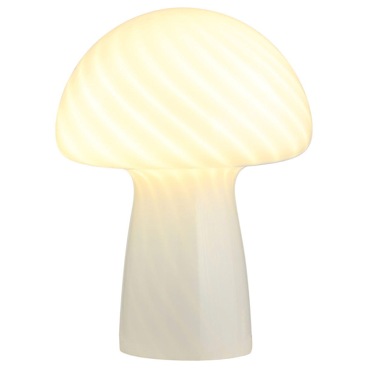 Kanaby Mushroom Glass Table Lamp in White