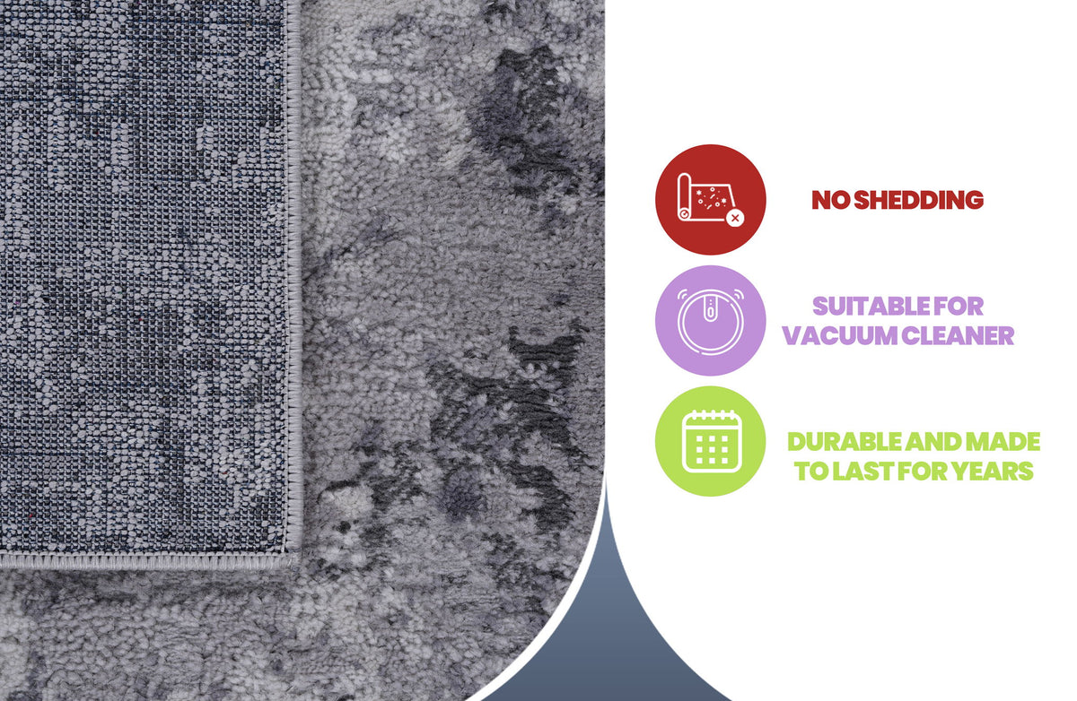 Marfi - 5' X 7' Abstract Area Rug - Light Gray