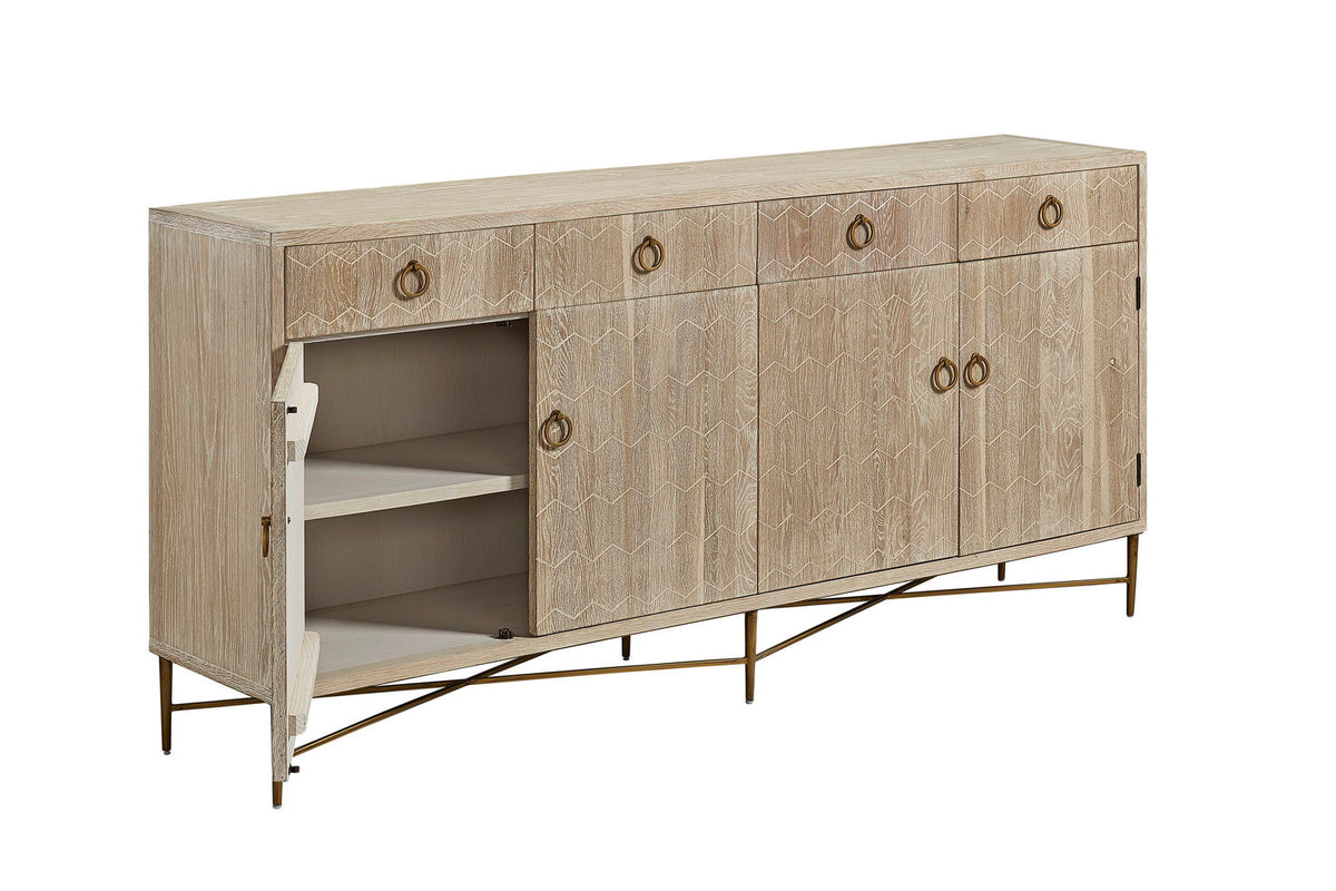 Emiko - 4-Drawer Server - Light Brown