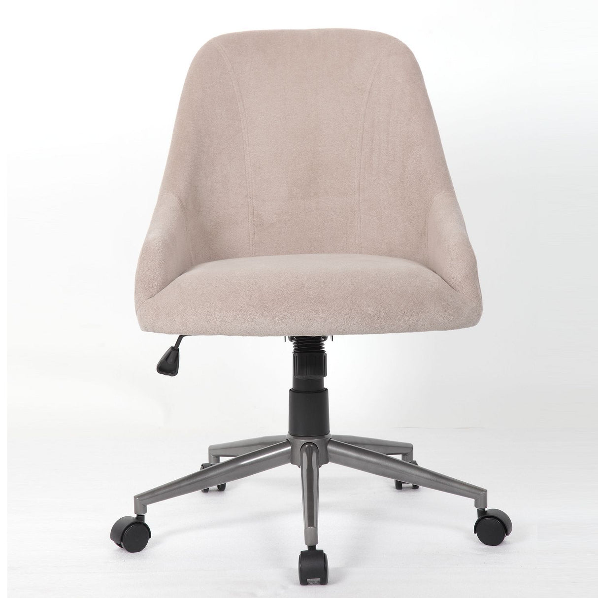 Enveloping Bucket Back Swivel Computer Chair For Home Decor - Beige