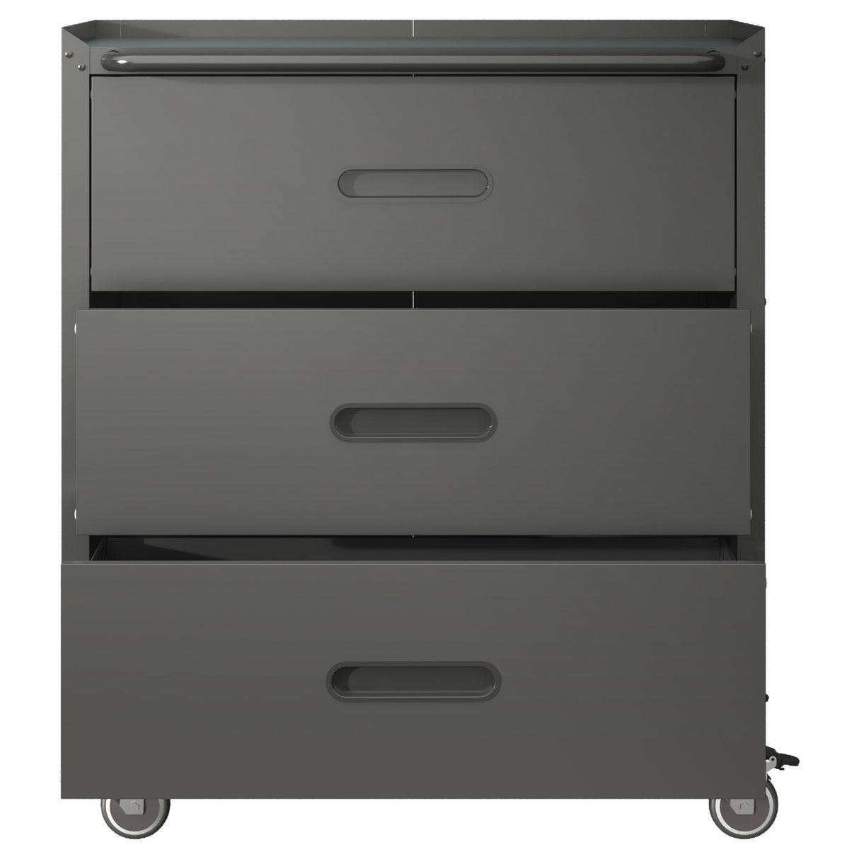 Heavy Duty Metal Storage Cabinet With Wheels 3 Drawer Tool Cabinet For Garage, Office, And Home Organizer Solutions