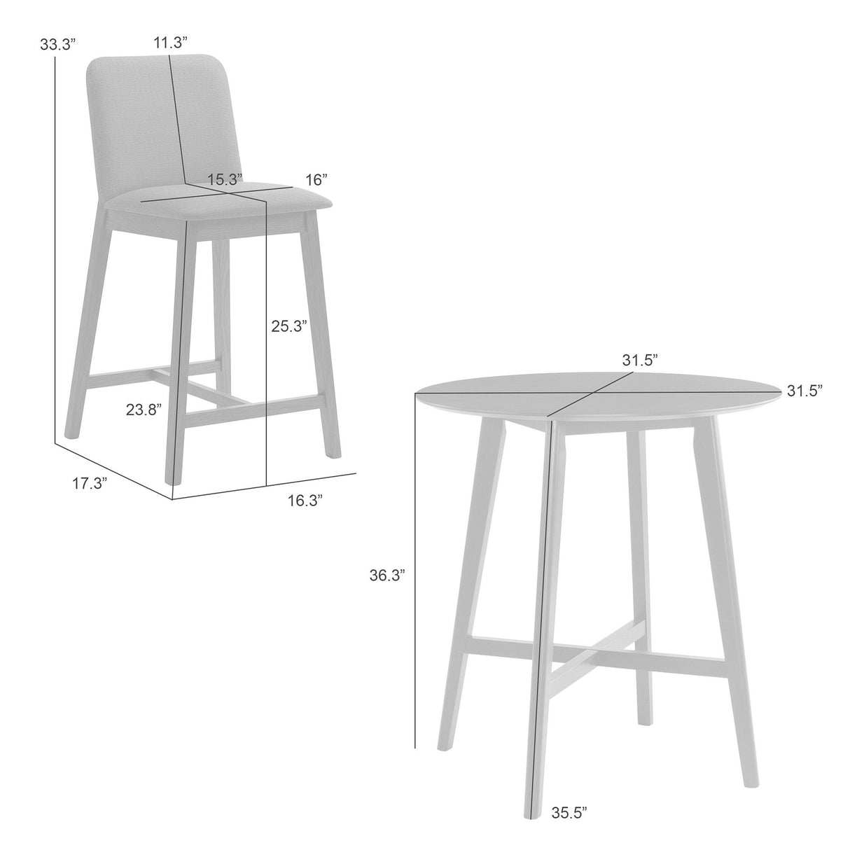 Allin - Wood Bar Set