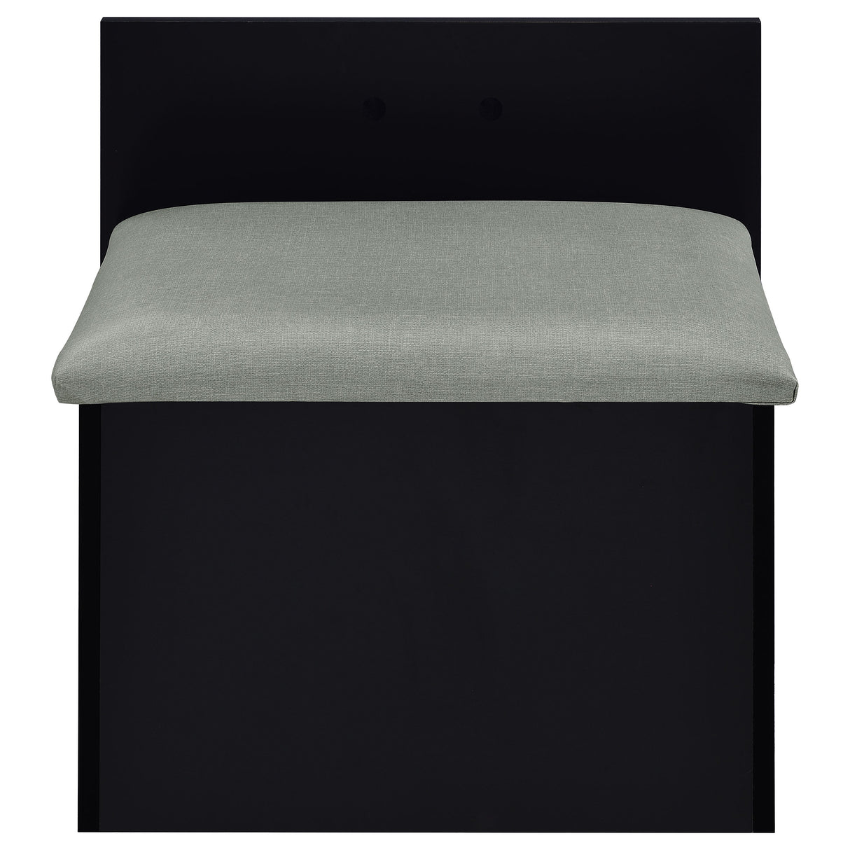 Danbury 3-Drawer Makeup Vanity and Stool Set, Black High Gloss