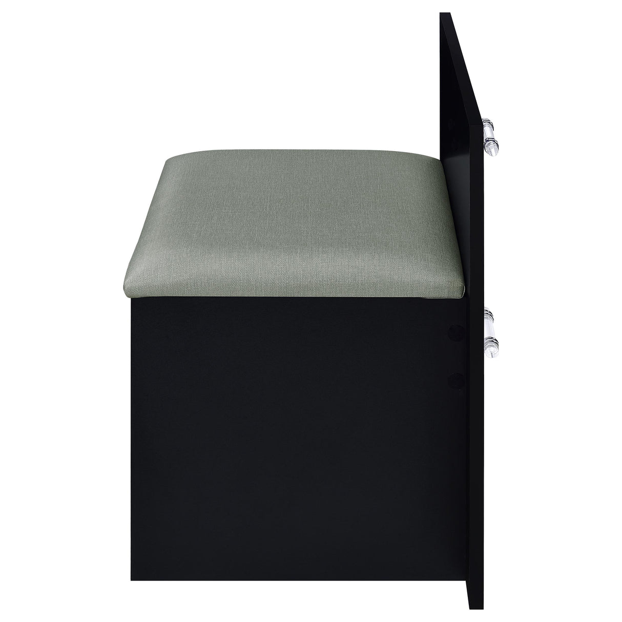 Flora 2-Drawer Vanity Set with LED Mirror - Black High Gloss