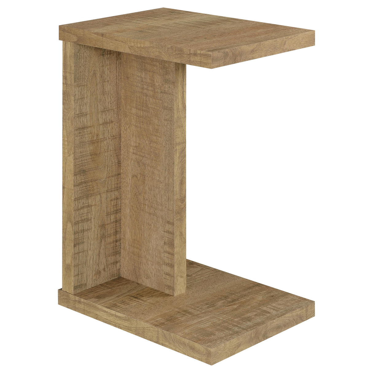 Clower C-Shaped Sofa Side Table in Mango Engineered Wood