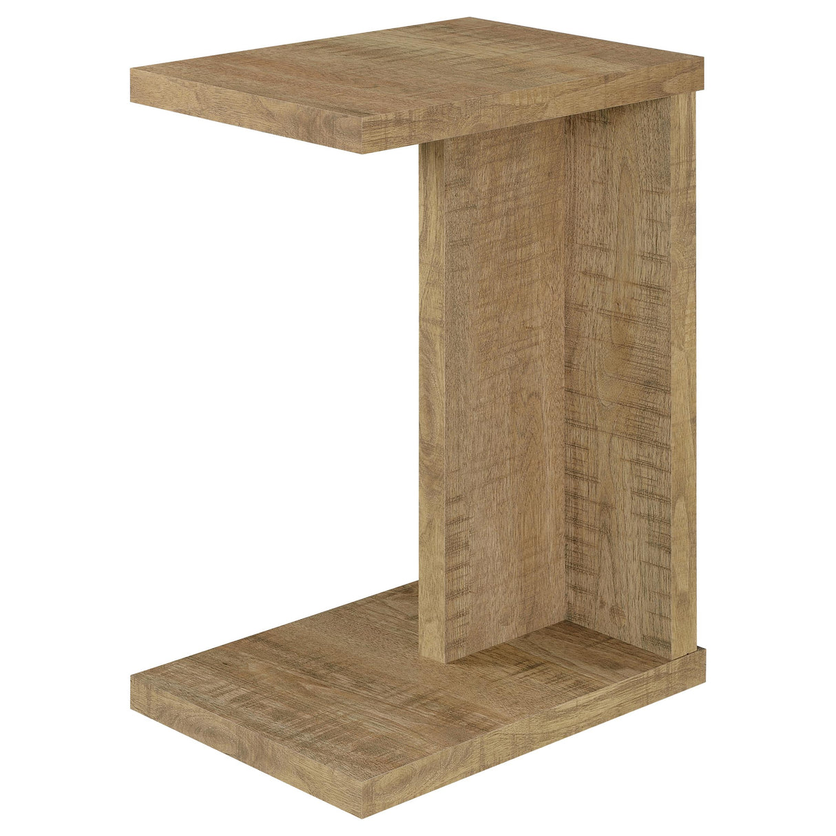 Clower C-Shaped Sofa Side Table in Mango Engineered Wood