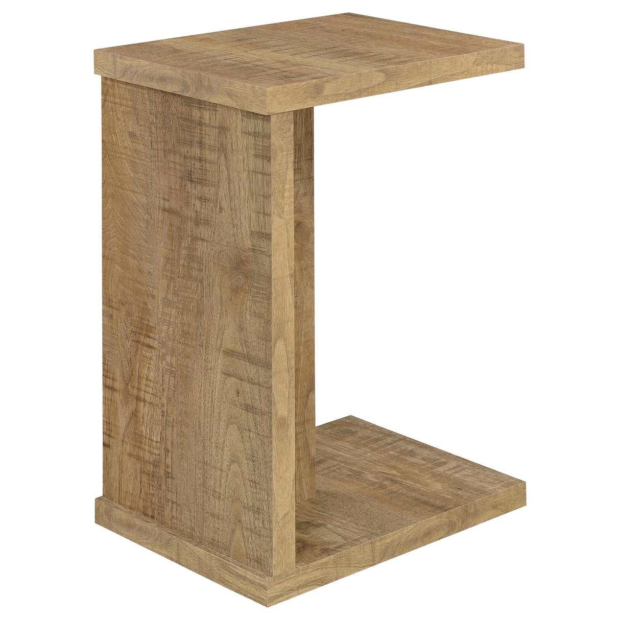 Clower C-Shaped Sofa Side Table in Mango Engineered Wood