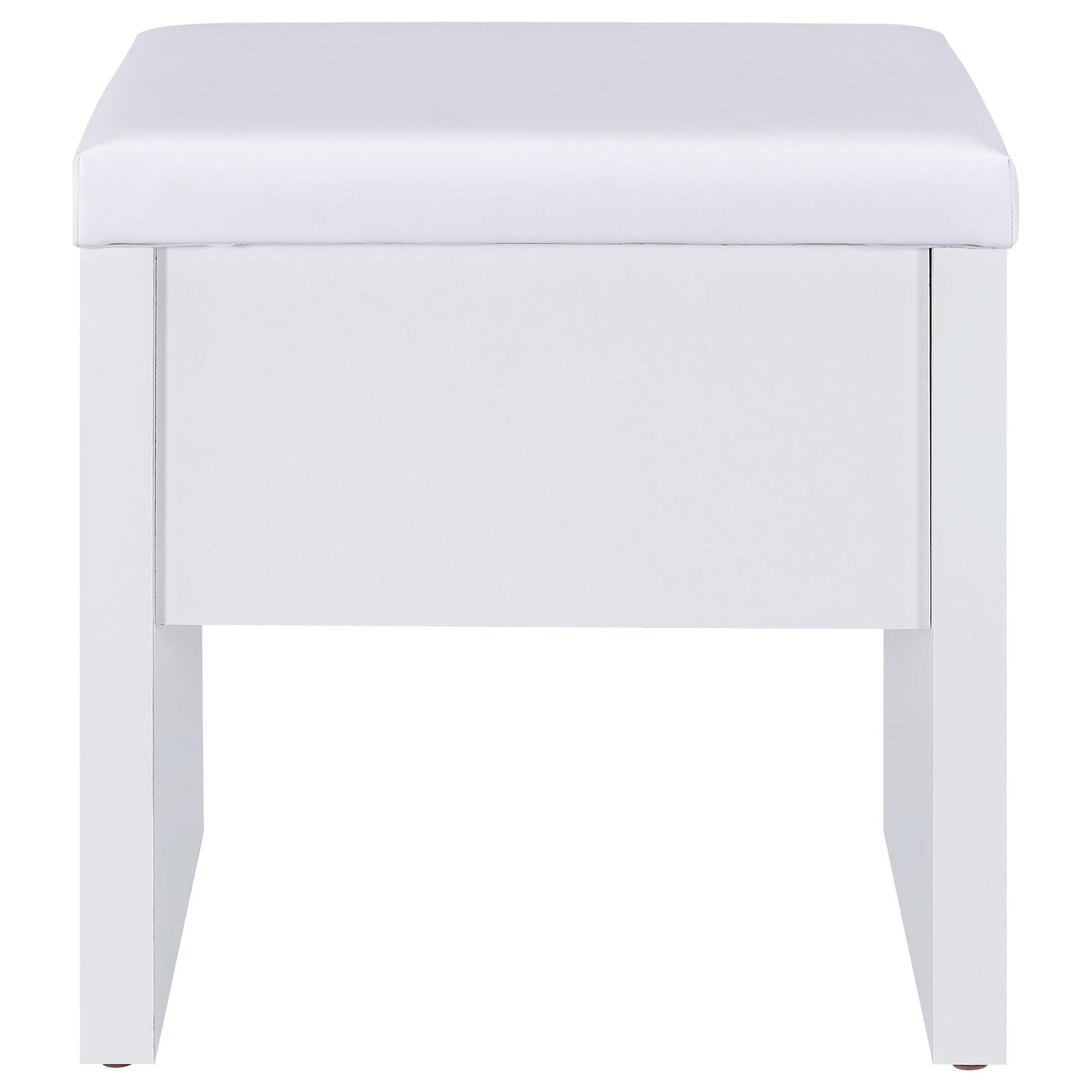 Bunbury White Makeup Vanity Table Set with Mirror and Stool