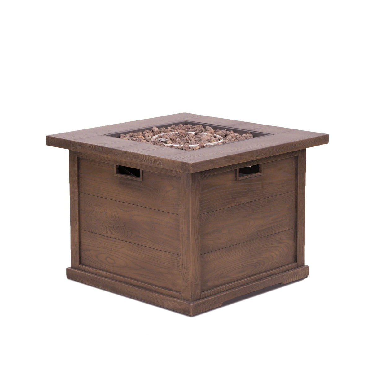 Outdoor Patio Square Gas Burning Fire Pit with Tank Inside in 40000 Btu