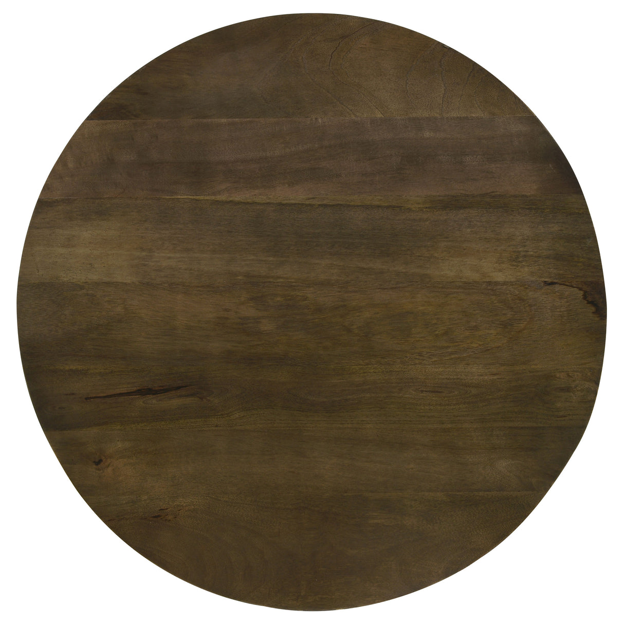 Yaritza Round Mango Wood Coffee Table, Natural and Gunmetal