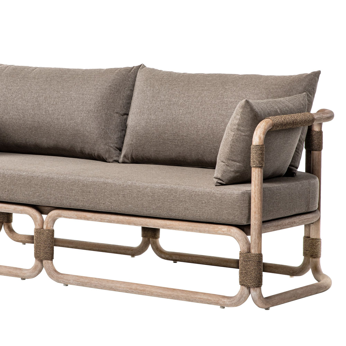 Baja - 4-Piece Outdoor Conversation Set With Cushions - Brown Eucalyptus