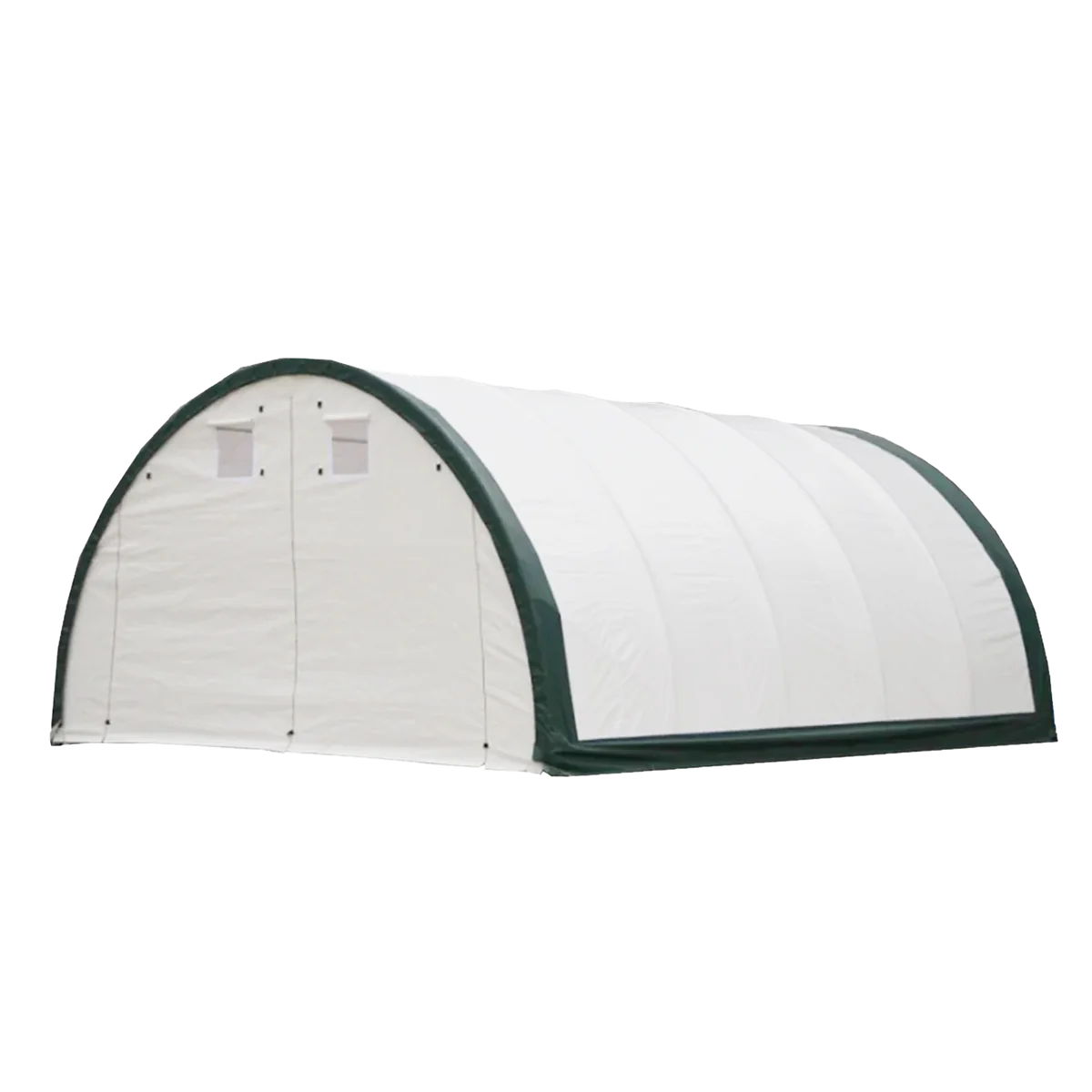 Single Truss Arch Storage Shelter Garden Building Steel Frame White Green